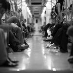 Commuters on a train