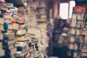 Several stacks of books