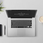 Person working remotely on a laptop computer